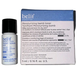 New Belif Moisturizing Bomb Essence Mini Milky Toner For Dry Skin 5mL
